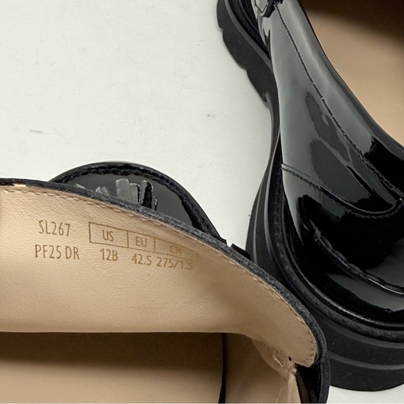 New Stuart Weitzman Mila Patent Tassel Loafer Black Sz 12 - Picture 13 of 16